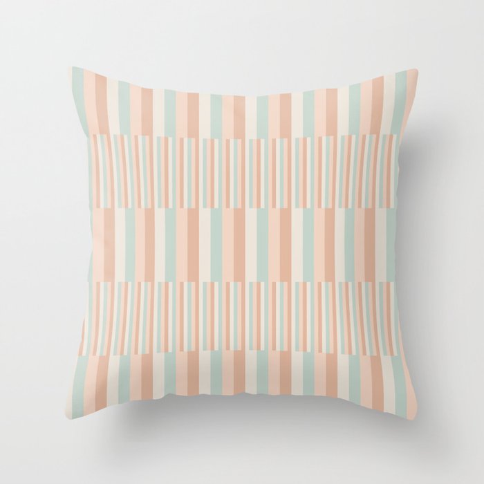 Mixed Stripes Pattern VI Soft Pastel Throw Pillow Gallery Image 6