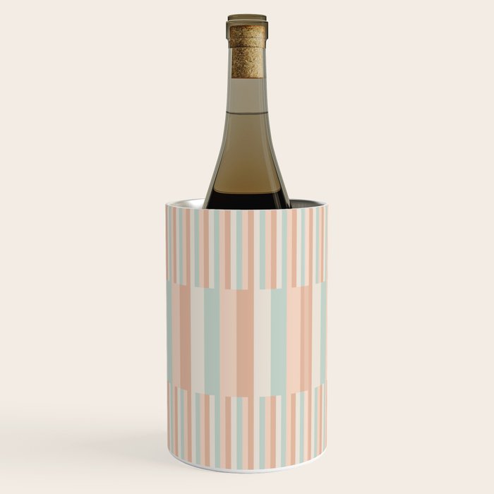 Mixed Stripes Pattern VI Soft Pastel Wine Chiller Gallery Image 3