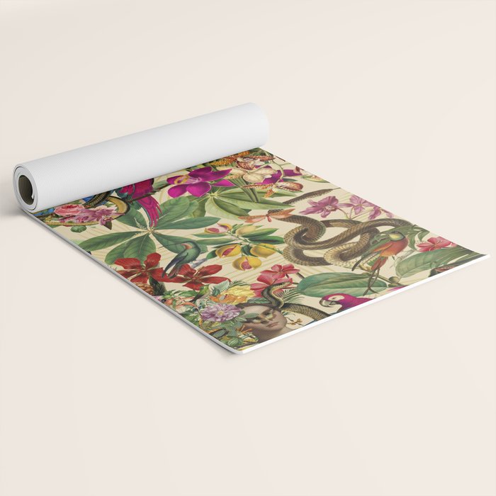 Snake Princess Tropical Jungle Vibes Multicolor  Yoga Mat Gallery Image 2
