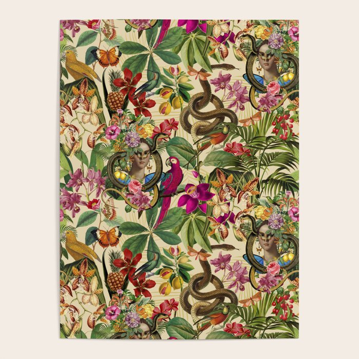 Snake Princess Tropical Jungle Vibes Multicolor  Poster Gallery Image 4