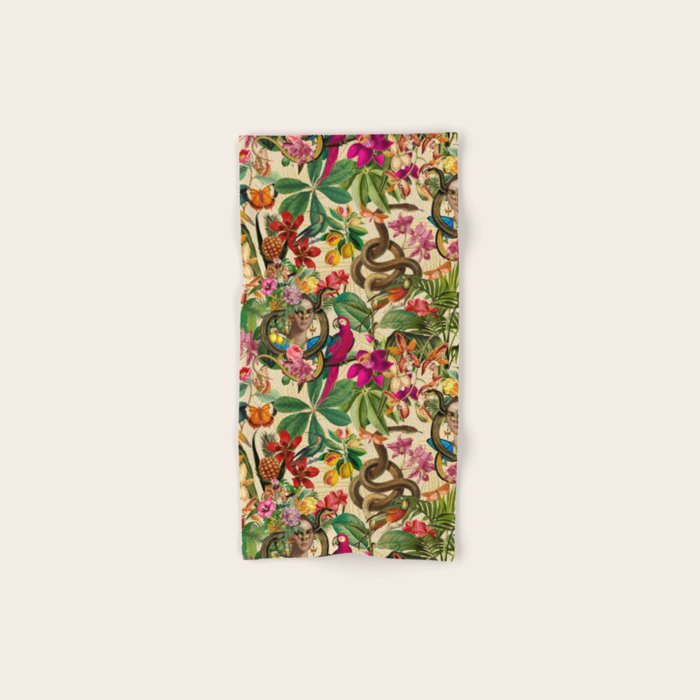 Snake Princess Tropical Jungle Vibes Multicolor  Bath Towel Gallery Image 1
