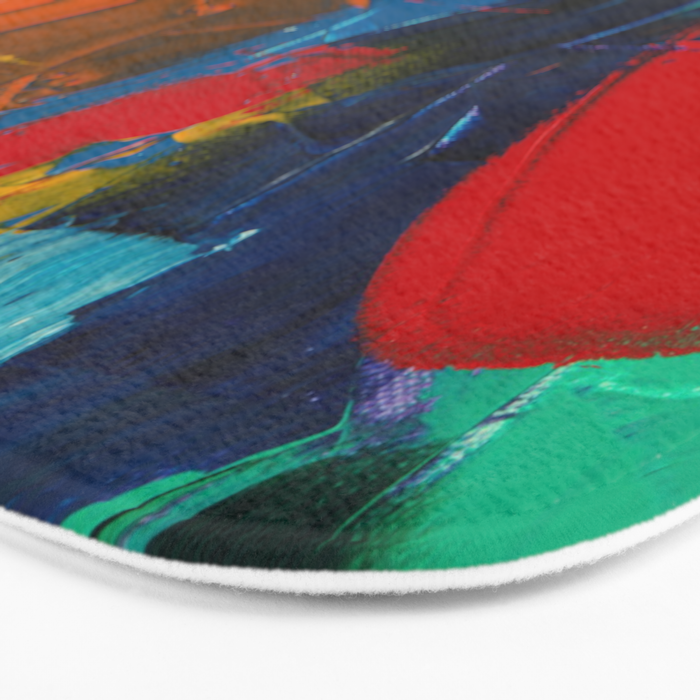 Mid Century Abstract Art Bath Mat Gallery Image 3