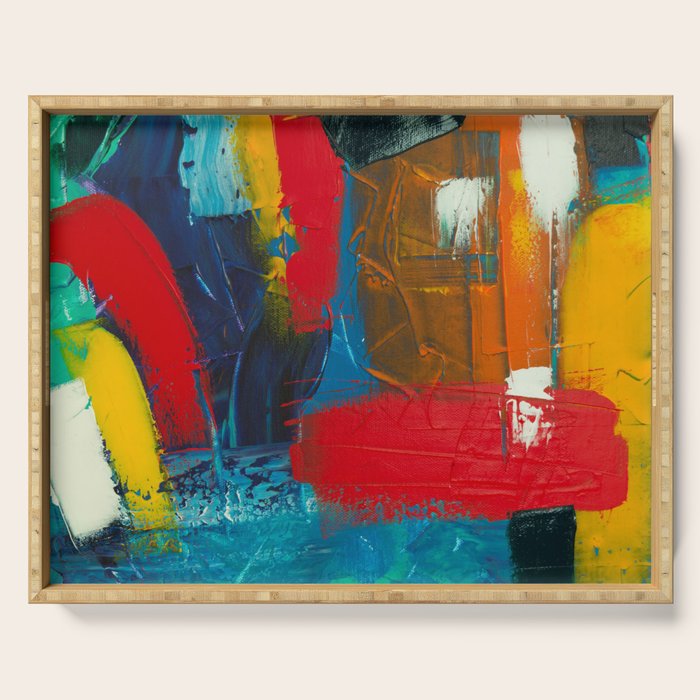 Mid Century Abstract Art Serving Tray Gallery Image 1