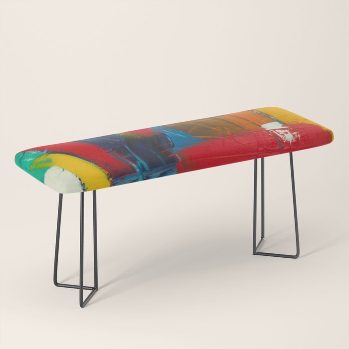 Mid Century Abstract Art Bench Gallery Image 1