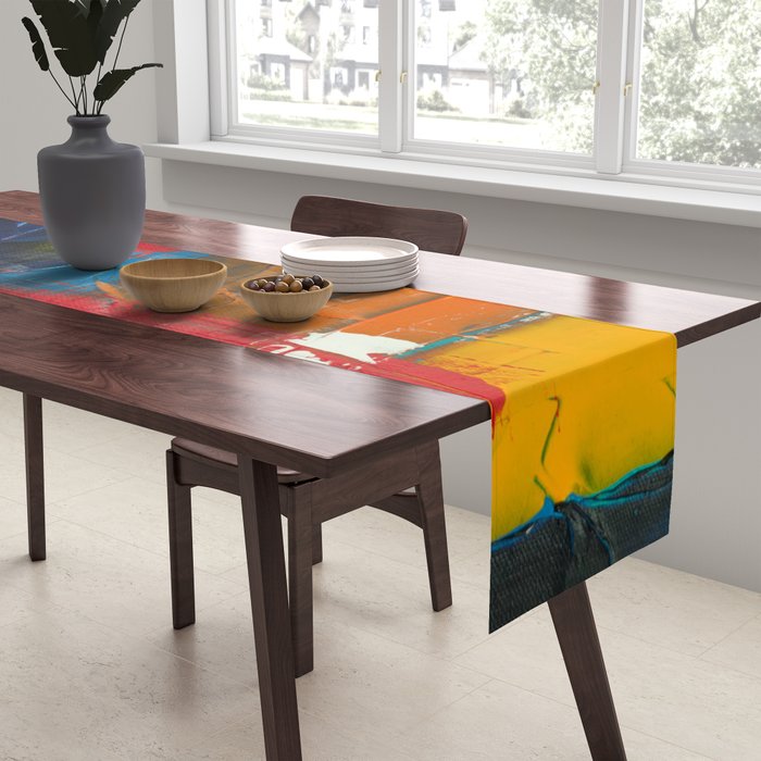 Mid Century Abstract Art Table Runner Gallery Image 2