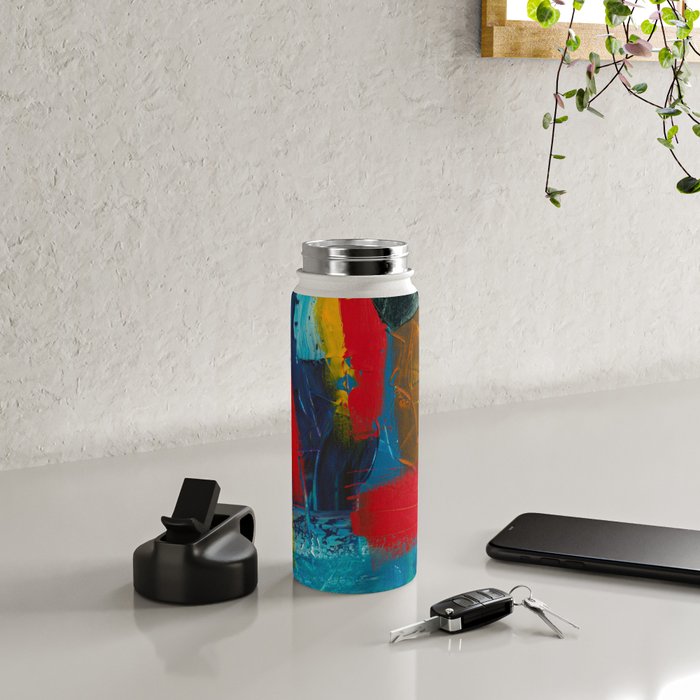 Mid Century Abstract Art Water Bottle Gallery Image 4
