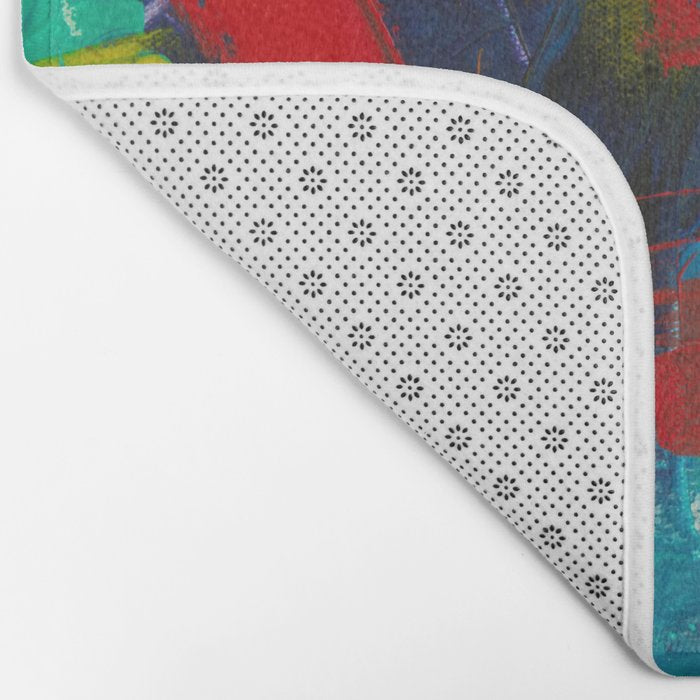 Mid Century Abstract Art Bath Mat Gallery Image 2