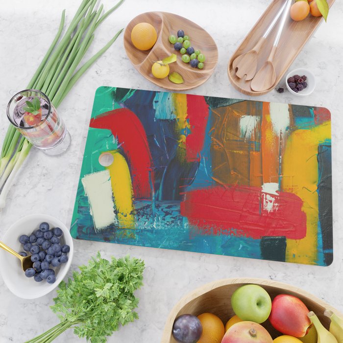 Mid Century Abstract Art Cutting Board Gallery Image 2