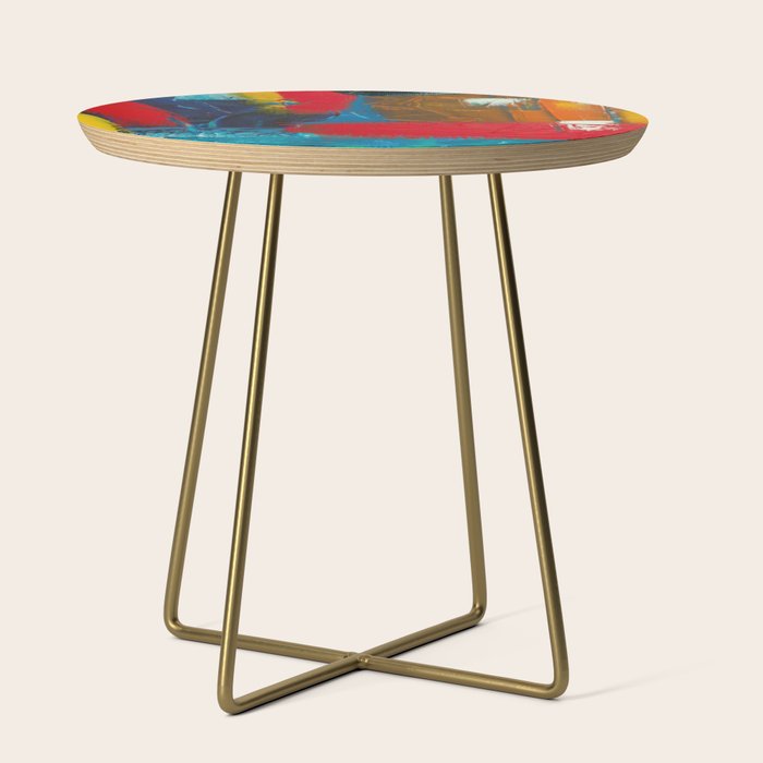 Mid Century Abstract Art Side Table Gallery Image 1