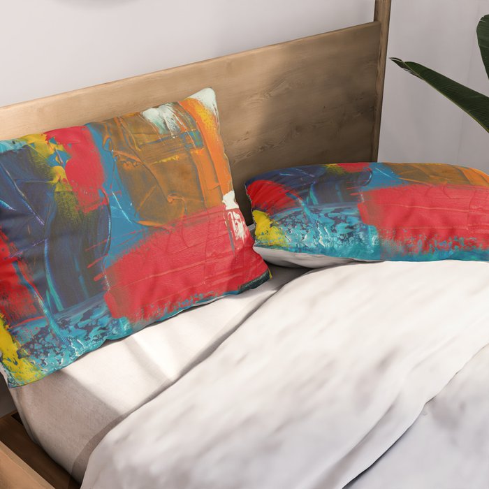 Mid Century Abstract Art Pillow Sham Gallery Image 2