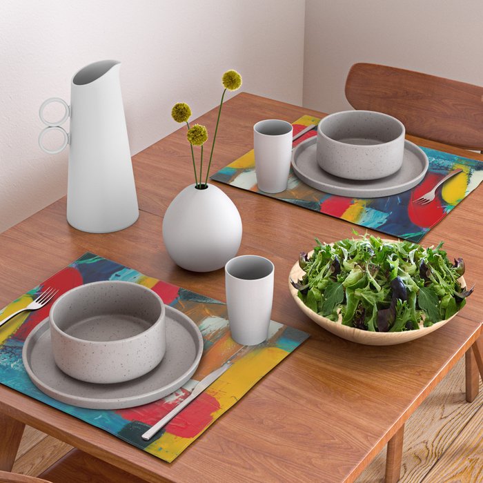 Mid Century Abstract Art Placemat Gallery Image 2