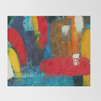 Mid Century Abstract Art Throw Blanket Gallery Image 2