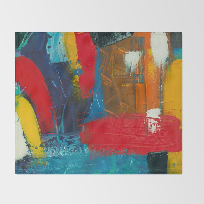 Mid Century Abstract Art Throw Blanket Gallery Image 2