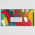 Mid Century Abstract Art Desk Mat Gallery Image 1