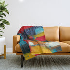 Mid Century Abstract Art Throw Blanket Gallery Image 1