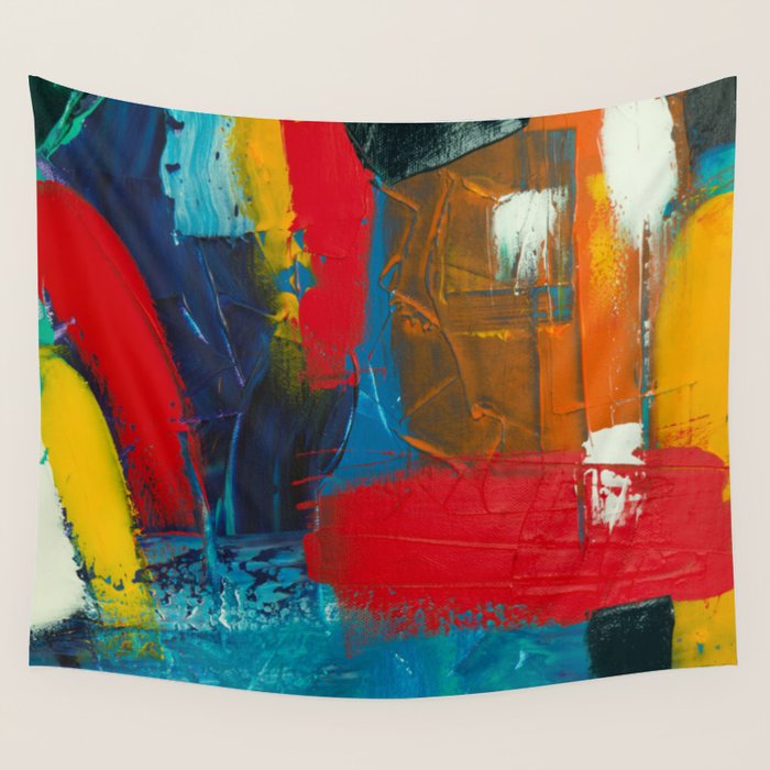 Mid Century Abstract Art Wall Tapestry Gallery Image 1