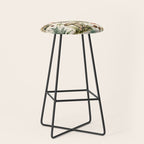 Woodland Vibes Mushroom And Fern Pattern Stool Gallery Image 1