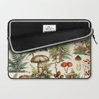 Woodland Vibes Mushroom And Fern Pattern Laptop Sleeve Gallery Image 2