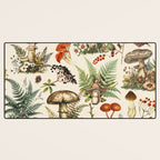 Woodland Vibes Mushroom And Fern Pattern Desk Mat Gallery Image 3