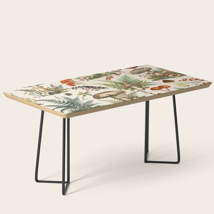 Woodland Vibes Mushroom And Fern Pattern Coffee Table Gallery Image 1