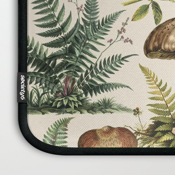 Woodland Vibes Mushroom And Fern Pattern Laptop Sleeve Gallery Image 3