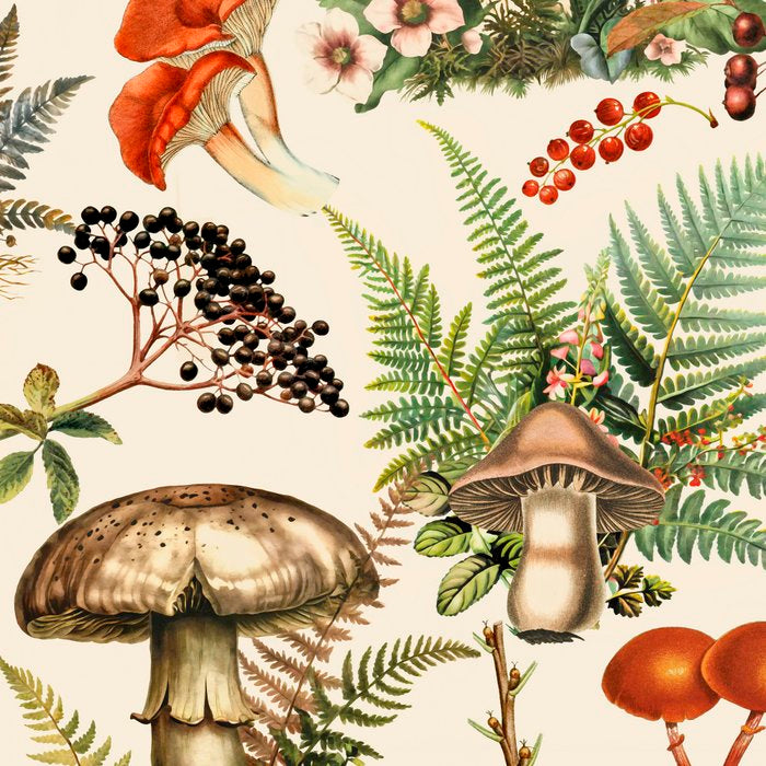 Woodland Vibes Mushroom And Fern Pattern Coffee Mug Gallery Image 2