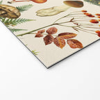 Woodland Vibes Mushroom And Fern Pattern Welcome Mat Gallery Image 2