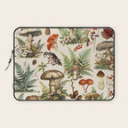 Woodland Vibes Mushroom And Fern Pattern Laptop Sleeve Gallery Image 1