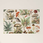 Woodland Vibes Mushroom And Fern Pattern Welcome Mat Gallery Image 1