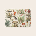 Woodland Vibes Mushroom And Fern Pattern Bath Mat Gallery Image 1