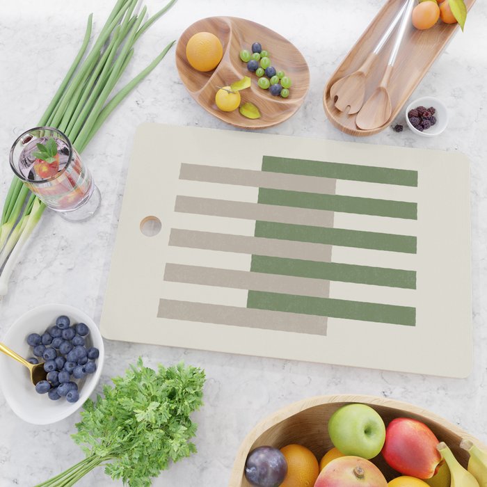 Lines Aligned - Green Cutting Board Gallery Image 2