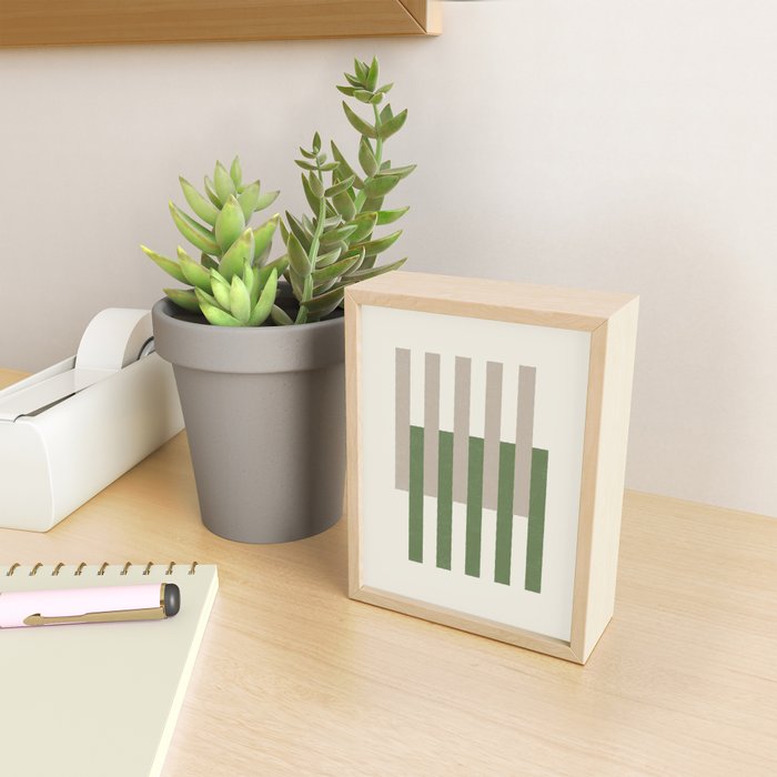 Lines Aligned - Green Mini Art Print Gallery Image 2