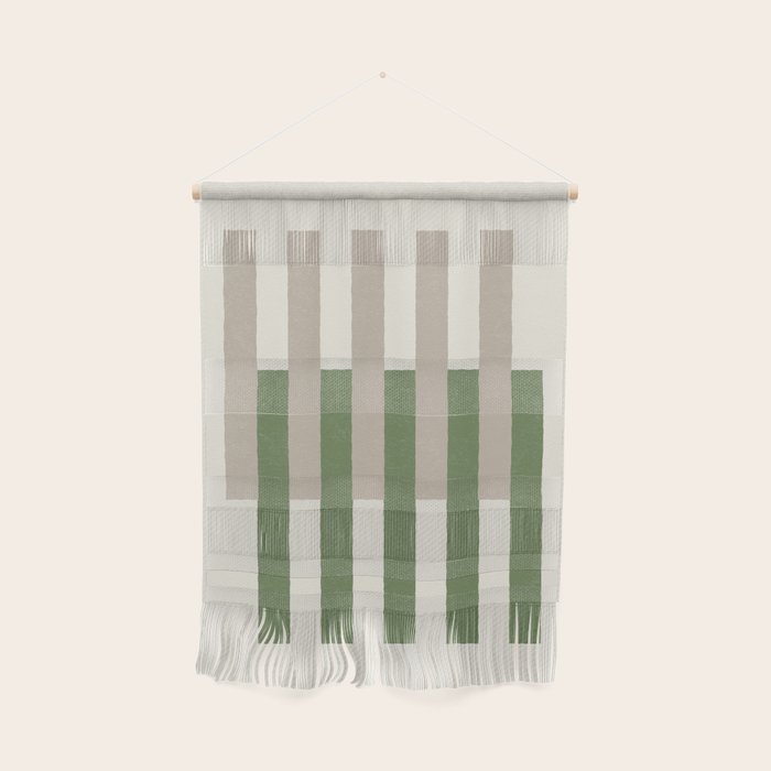 Lines Aligned - Green Wall Hanging Gallery Image 1