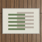 Lines Aligned - Green Outdoor Rug Gallery Image 1