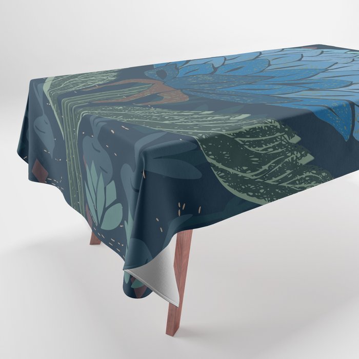Artichoke dark blue Tablecloth Gallery Image 1