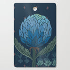 Artichoke dark blue Cutting Board Gallery Image 1