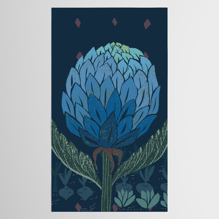Artichoke dark blue Tablecloth Gallery Image 2