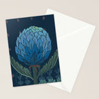 Artichoke dark blue Stationery Card Gallery Image 2