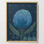 Artichoke dark blue Serving Tray Gallery Image 1