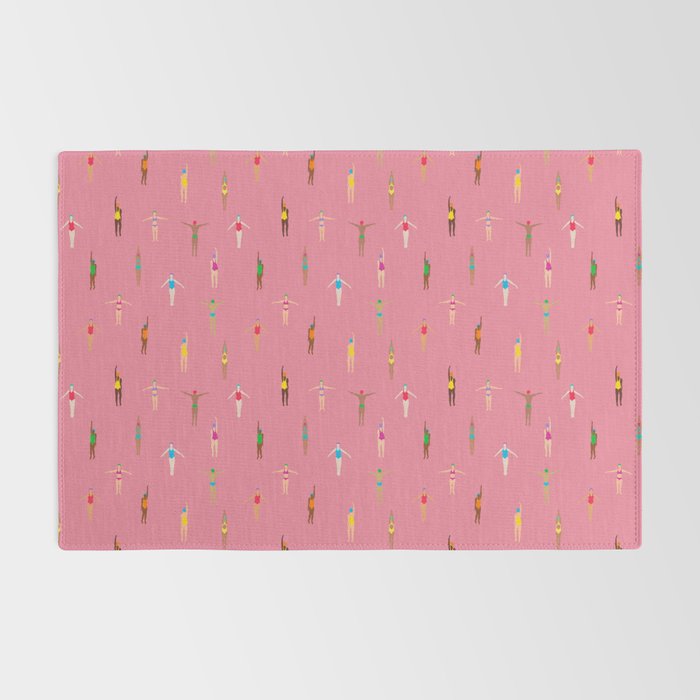 Swimmers in a Sea of Pink Rug Gallery Image 2