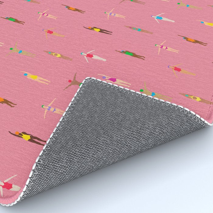 Swimmers in a Sea of Pink Rug Gallery Image 4