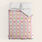 The cutest preppy fruity stripe pattern for Summer Duvet Cover Gallery Image 6