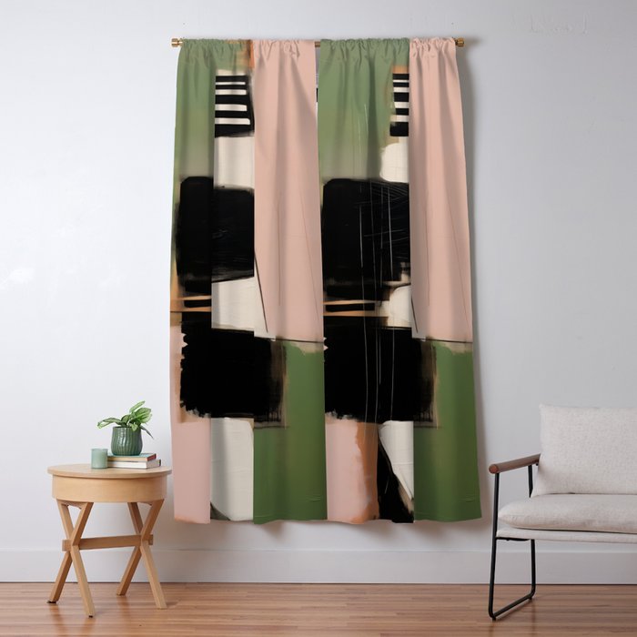 Soft Edge Abstraction 3 Window Curtain Gallery Image 1