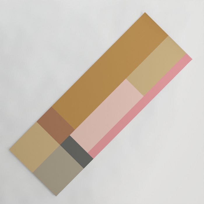 Color Block | Sage Green and Rose Pink Yoga Mat Gallery Image 1