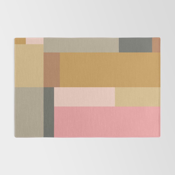 Color Block | Sage Green and Rose Pink Rug Gallery Image 2