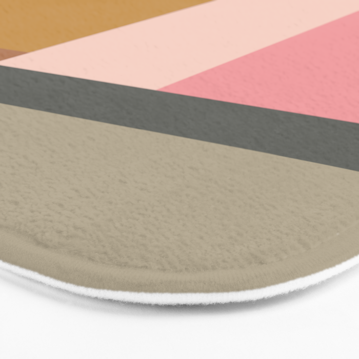 Color Block | Sage Green and Rose Pink Bath Mat Gallery Image 3