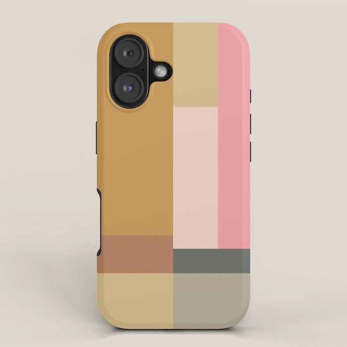Color Block | Sage Green and Rose Pink iPhone Case Gallery Image 1