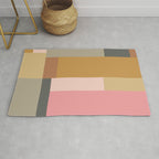 Color Block | Sage Green and Rose Pink Rug Gallery Image 1