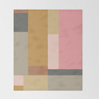 Color Block | Sage Green and Rose Pink Throw Blanket Gallery Image 2