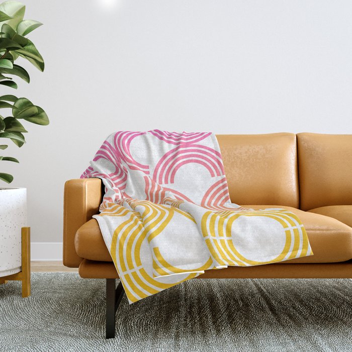 Deco Geometric 05B Throw Blanket Gallery Image 1